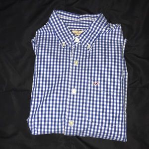 Blue checkered Hollister long sleeve shirt